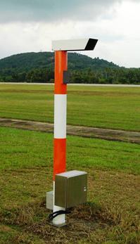  Transmissometer providing runway visual range information.
